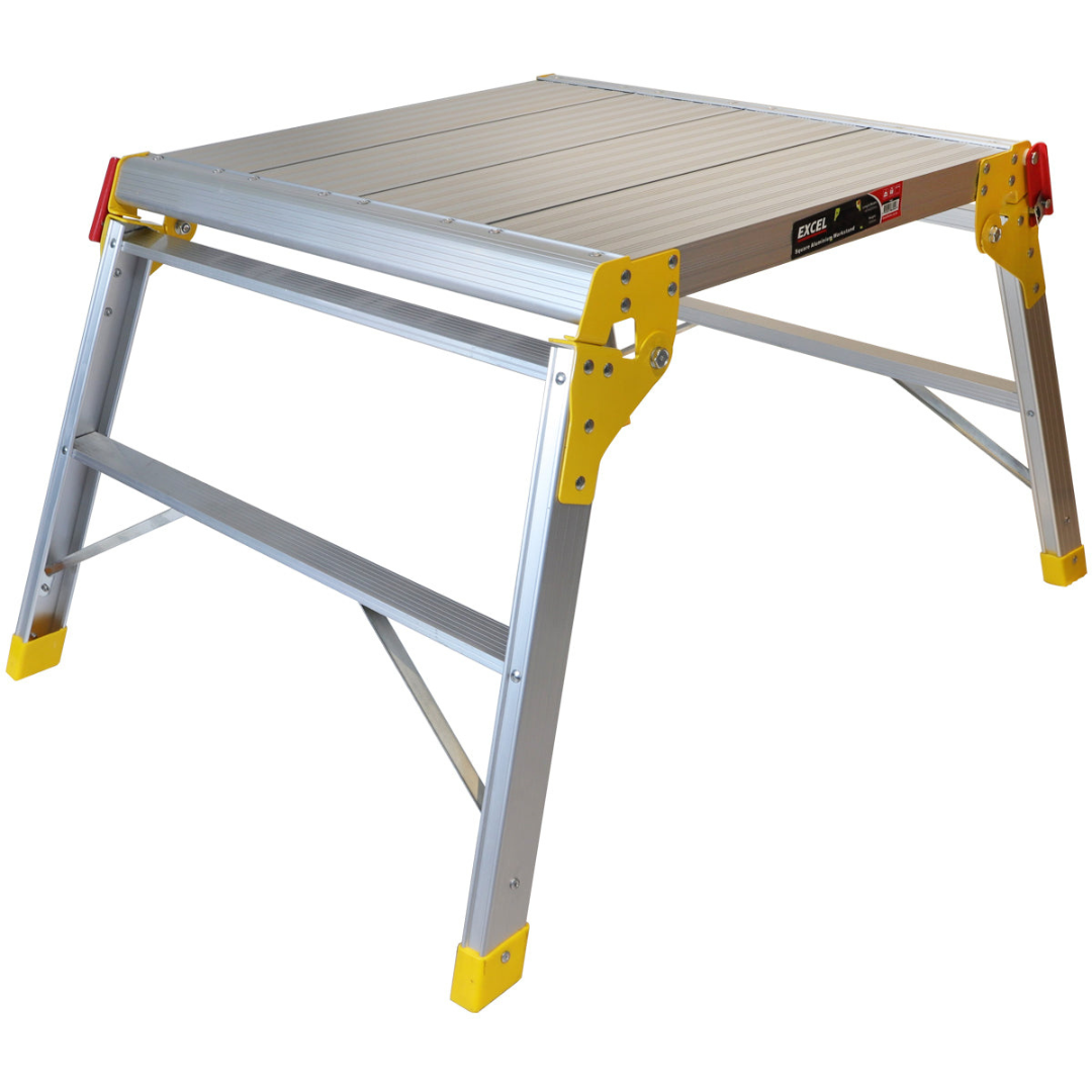 Heavy Duty Square Aluminium Platform Work Bench Folding Hop Up 600mm x ...