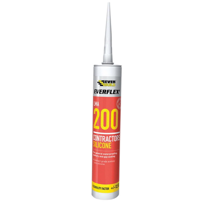 Everbuild 200 Everflex Contractors LMA Silicone Sealant 295ml