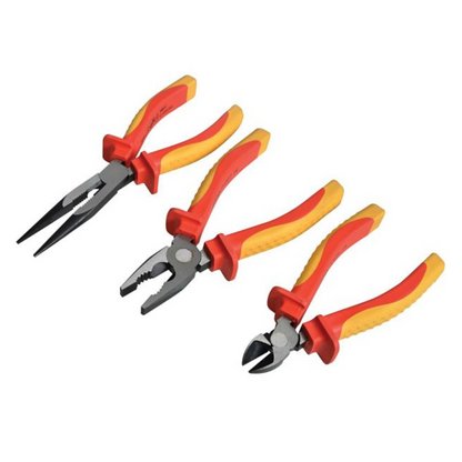 Faithfull FAIPLVDESET3 3 Piece VDE Plier Set in Wallet