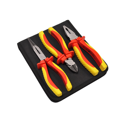 Faithfull FAIPLVDESET3 3 Piece VDE Plier Set in Wallet