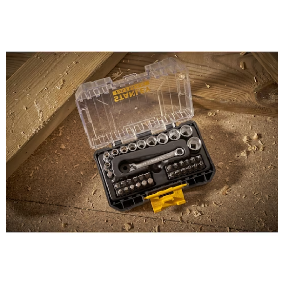 Fatmax Socket Stanley Fatmax FMMT19101-0 1/4in S Pro-Stack Socket Set 37 Peice ...