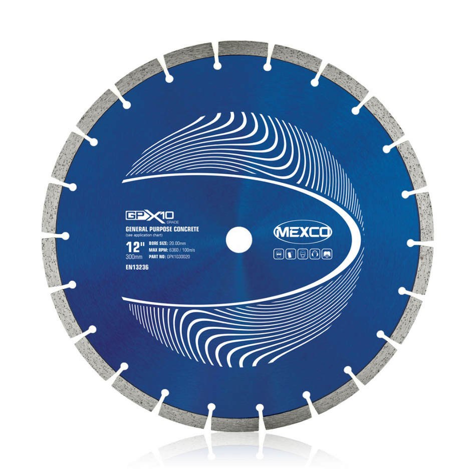 Mexco GPX1030020 General Purpose Concrete Diamond Blade 12"