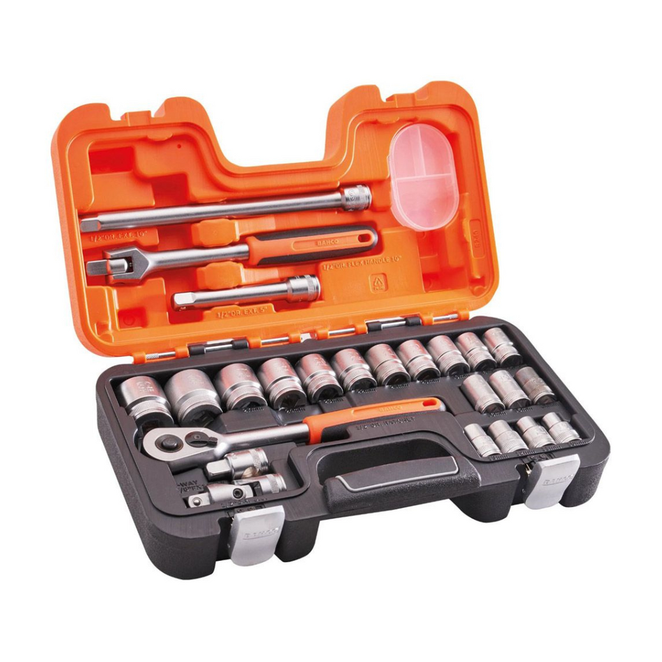 Bahco 1/2" Square Drive Socket Set 24pc in Case